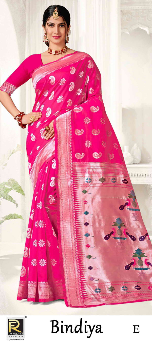 Ronisha Bindiya Banarasi Silk Saree Catalog
